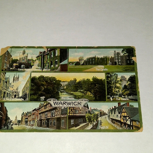 Old postcard from Warwick England 1910 - Picture 1 of 5